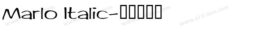 Marlo Italic字体转换